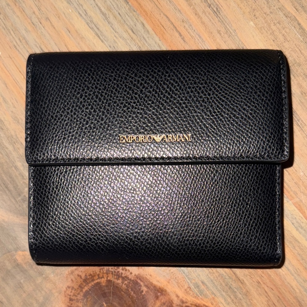 Emporio Armani Textured Black Wallet